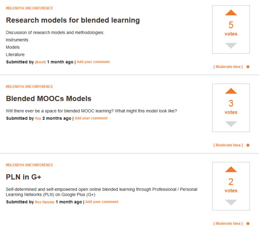 A few ideas to vote on